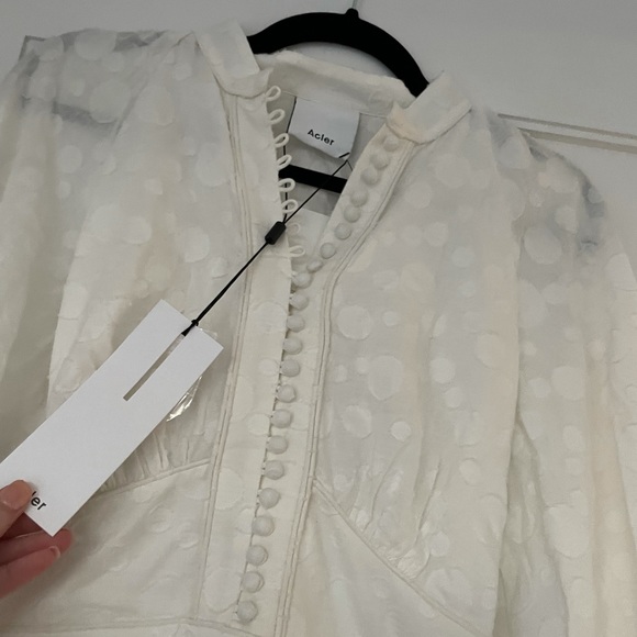 ❌SOLD❌Acler Bastia Dress White Corset Mini Boho - Picture 9 of 16